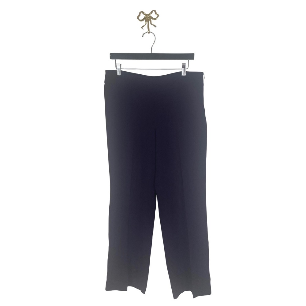 Talbots Petites Purple Dress Pants Side Zip Straight Leg Trousers 12P NWT